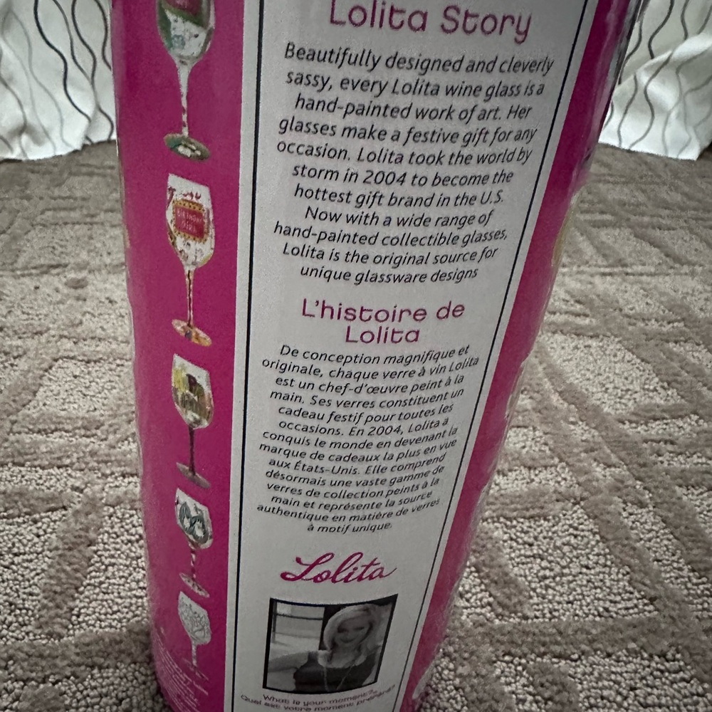 Lolita 60th Birthday Wine Glass - Colorful Celebration Design. NWT - Picture 3 of 10